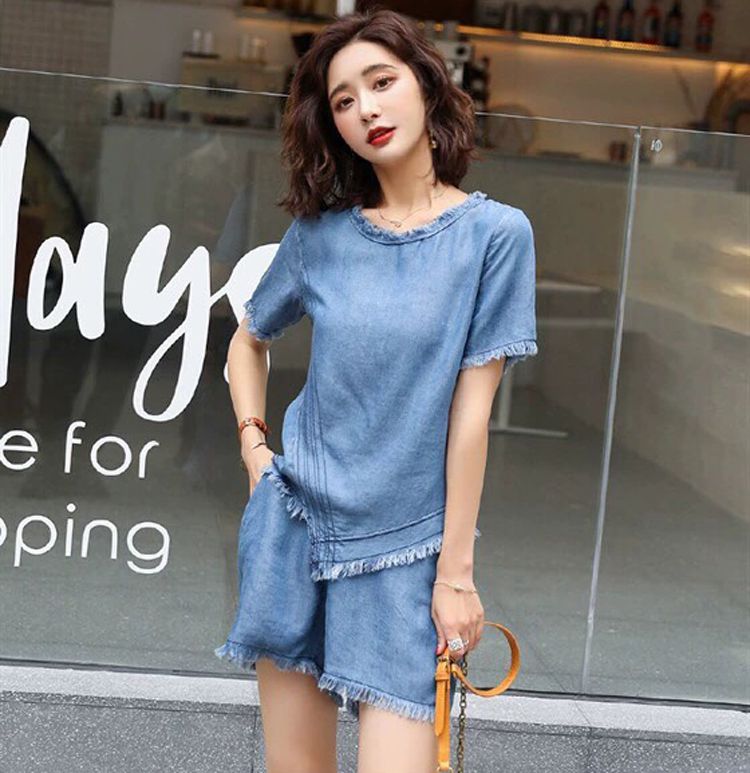 BỘ JEAN ĐÙI PHỐI LAI TUA RUA